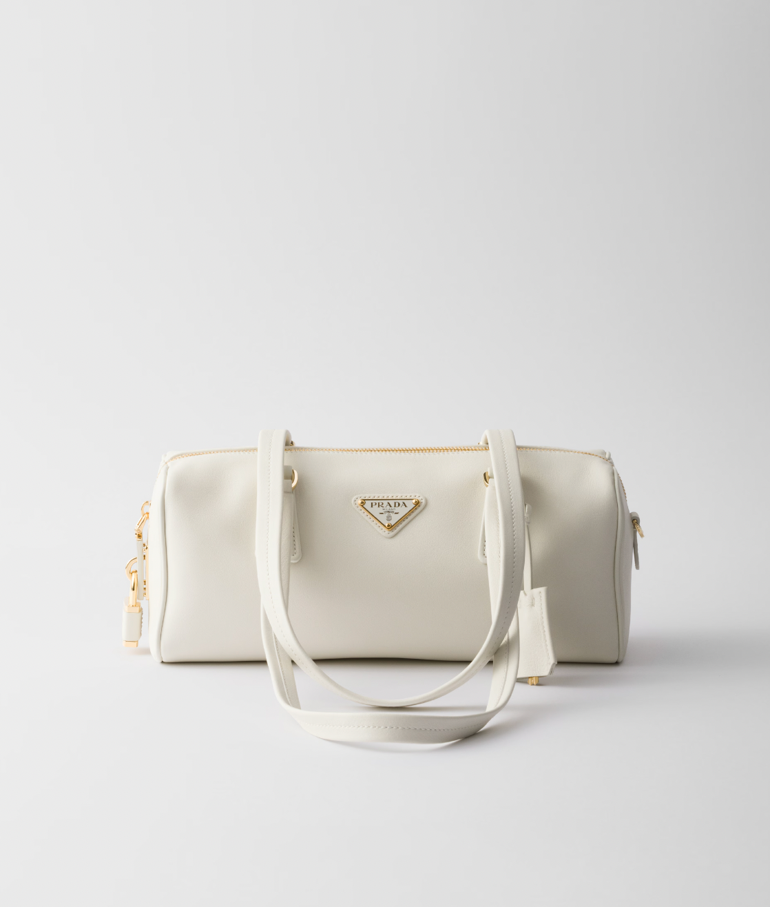 PRADA Medium leather top-handle bag with padlock – THLUXEDROP